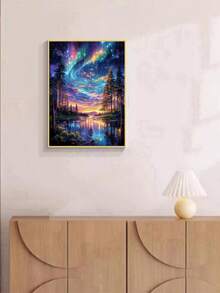1 pièce Kit de peinture de diamant DIY - Paysage Aurore, Décoration d'intérieur, Plein forage, 30*40cm/40x50cm - Multicolore - Voir 5