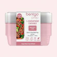 20-Piece Lightweight, Durable, Reusable -Free 1-Compartment Containers - Microwave, Freezer, Dishwasher Safe - Blush Pink - 粉色 - 查看 8