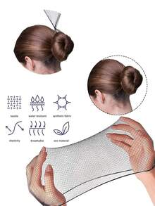 Hair Nets 50pcs, 20 Inch Hair Net Elastic Invisible Stretch Net For Catering, Ballet Bun, Sleeping, Women And Wigs - Black - View 6