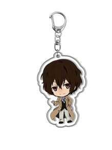 bandai Accesorio de anime Llavero acrílico de anime - Bungou Stray Dogs Lindo colgante de estilo Y2K de dibujos animados, adecuado para bolsos y llaves, regalo perfecto para fans, accesorios de cosplay, llavero de coche, bolso, mochila, pequeña joya, accesorios, regalos creativos, regalos de estudiante, accesorios de coche, colgante de bolso, accesorios escolares