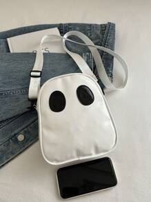 Fashionable New Casual Versatile Contrasting Mini Personalized Crossbody Bag, Lightweight And Simple Ugly Cute Ghost Funny Women's Shoulder Bag, Suitable For Shopping, Wallets, Shopping, Young Women, College Students, Newcomers, And White-Collar Workers. They Are Very Suitable For Offices, Universities, Work, Business, Commuting, Outdoor Activities, Travel, And Outings