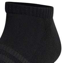 Adidas Unisex Sneaker Socks, Pack Of 3 - Cushioned Low-Cut, Logo, Padded, Plain - matte black - View 3