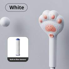 Cute Cat Paw Handheld Shower Head, Home Bathroom High Pressure Massage Sprayer Water-Saving Shower Head Filter