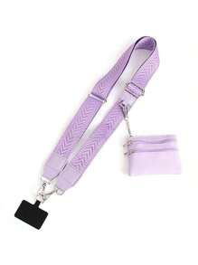 Clip And Go Strap For Phone With Wallet Crossbody Phone Strap, Wristlet Strap Adjustable Cell Phone Lanyard Phone Strap With Zippered Pouch Phone Chain Crossbody, Green