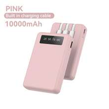 Bộ sạc điện thoại mini di động 10000mAh 5 màu tùy chọn, Đầu ra 4 USB, Tích hợp Type-C, Micro, Dùng để sạc cáp cho iPhone, Bộ pin USB-A mỏng và nhẹ, Sạc điện thoại ngoài, Thích hợp cho iPhone 6 7 8 X XR 11 12 13 14 15 16 Pro Max Series Sạc siêu nhanh, Màn hình hiển thị nguồn LED, Thiết bị sạc di động có cổng USB và Type-C, Pin lithium polymer an toàn và ổn định Thích hợp cho các hoạt động vui chơi ngoài trời, Mua sắm, Du lịch, Nguồn điện di động cho Apple iPhone, iPad, Điện thoại Android, Quà tặng cho gia đình, bạn bè, Sinh nhật, Giáng sinh, Mùa đông, Năm mới - Hồng - Xem 10
