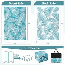 Waterproof Outdoor Rug, Reversible Plastic Straw Patio Camping Rug, Indoor Outdoor RV Mat Carpet For Deck, Camper, Porch, Balcony, Backyard, Picnic - Royal Blue - View 3