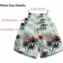 Honeystore Women's Casual Swim Trunks Quick Dry Print Boardshort Beach Shorts - Black 6028 - View 3