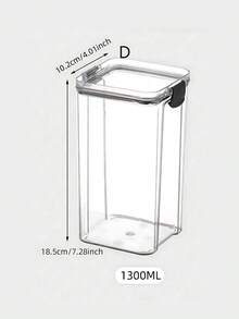 1-5Pcs Sealed Food Storage Containers - Kitchen Storage Containers, Multipurpose Kitchen Pantry Organizer For Sugar, Flour, Pasta, Peanuts, With Lid, Sealed - Black - View 6