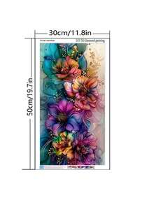 1 件 DIY 钻石画，花卉水钻刺绣，家居装饰，全钻，30*50 厘米/40*70 厘米 - 彩色 - 查看 5