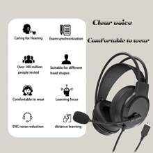 USB Virtual 7.1 Headset für Bildung, Prüfungen, Gaming, kabelgebundene Computer Kopfhörer