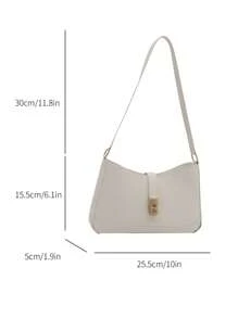 Bolso de mujer de moda, bolso de hombro sólido, bolso de mensajero clásico y sencillo para dama