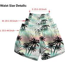 Honeystore Women's Casual Swim Trunks Quick Dry Print Boardshort Beach Shorts - Black 6028 - View 5