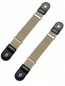 2PCS Elastic Waistband Is Simple And Adjustable In Length, Convenient And Practical. Joker PU Leather Slouchy Elastic Waistband Is Suitable For Daily Wear - Color - View 8