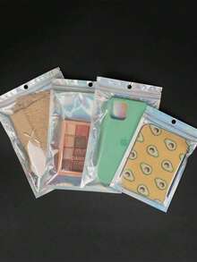 50 piezas Bolsas de regalo con diseño láser arcoíris en varios tamaños, bolsas con cremallera reutilizables con diseño autosellante láser-arcoíris, adecuadas para bolsas de caramelos para pequeños negocios y bolsas de muestra con ventana frontal, bolsas autosellantes, bolsas de caramelos para regalos de festivales, Navidad