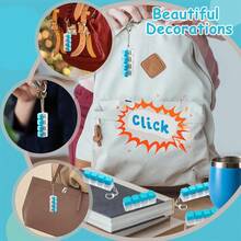 1/2 件键盘指尖玩具，键盘指尖钥匙扣，4 合 1 键盘减压按钮手指点击玩具，按钮减压指尖礼物，适合成人缓解压力