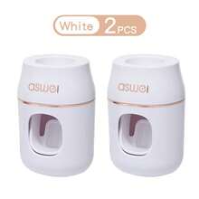 Automatic Toothpaste Squeezer & Holder - 1pc Space-Saving Bathroom Organizer, Easy Refills, No Waste! - White+White - View 3