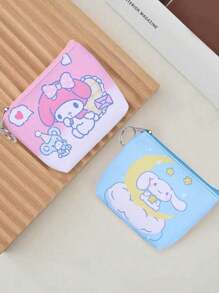 Sanrio 1pc Sanrio Hello Kitty Cartoon Cute Sanitary Pad Cosmetic Bag, Portable Zipper Storage Pouch, Multi-Function Sanitary Pad, Tissue Storage Bag, Suitable For Travel, Business Trips, Outings, Christmas, Holiday Gifts
