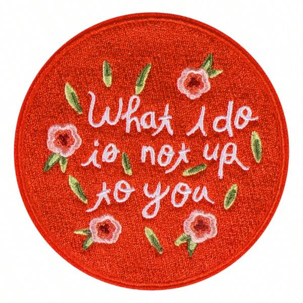 1 Stück Feminismus Aufnäher - gestickt "Ich entscheide, was ich tue" süßes florales Accessoire, Girl Power Geschenk, geeignet für Kleidung, Hüte, Schuhe und Taschen - selbstklebender Rücken, einfach anzubringen, detaillierte Stickerei