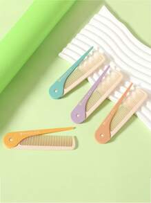 1pc Foldable Pink Comb , Portable Travel Hairbrush, Convenient Storage, Great Gift For Women,Hair Brush,Comb,Hair Tools,Hair Products And Accessories For Barber Salon Beauty Travel Essentials,Back To School,Travel Holiday Essentials,Hair Accessories For Women