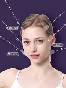 60pcs V-Shaped Facial Lifting Tape With 8pcs Lifting Strings, Invisible Matte Finish, Stretch Face & Create Small V-Line - Clear - View 8