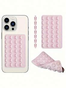 4pcs/2Pcs Square Phone Case Back Cover Silicone Suction Cup, 24 Holes, Strong Suction, Wall Mountable, Available In Pink, Blue, White, Black, Foldable Bag, Room Decor, Bags, Makeup Bag, Vanity, Travel, Make Up Bag, Organizer, Storage, Travel Essential, Makeup Organizer, Makeup Bags, Toiletry Bag, Desk Organiser, Cosmetic Bag, Makeup Pouch, Make Up Organizer, Vanity Accessories, Make Up Pouch, Make Up Bags, Jewellery Box, Pouch, Makeup Brush Holder, Brush Holder, Perfume Organiser, Pouch Bag,Gifts For Women,Christmas Gifts,Gift Ideas For Women