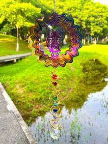 1pc Outdoor Wind Chime Ornament. Can Be Used For Garden, Yard, Terrace, Balcony Decoration, Holiday Decoration, Party Decoration, Home And Store Decoration, Wedding Decoration, Room Decoration And Wall Decoration. Can Be Used As Birthday/Graduation/Halloween/Valentine's Day/Back To School/Mother's Day/Christmas Gift.