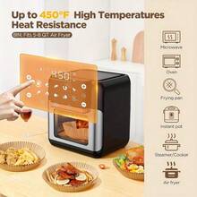125 Pieces Air Fryer Paper Tray Square/Round Baking Oil-Absorbing Paper  Silicone Oil Paper Non-Stick Food Pad Paper