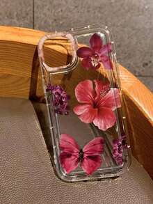 Funda para teléfono (1 unidad) con estampado floral, transparente, fabricada en TPU suave y resistente a caídas. Compatible con phone 16/11/12/13/14/15/15 Pro/15 Plus/15 Pro Max/X/XS Max/11 Pro/12 Pro/13 Pro/14 Pro/11 Pro Max/12 Pro Max/13 Pro Max/14 Pro/14 Plus/ - Multicolor 5 - Ver 3