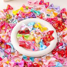 20/30PCS Pet Bow Hair Accessories, Assorted Colors & Styles, Suitable For Cats, Small Dogs (Maltese, Yorkie, Shih Tzu), Tie Up Pet Hair, Make Your Pets More Adorable - Multicolor - View 5