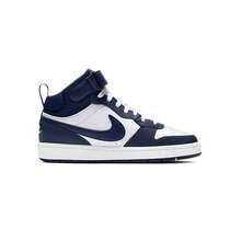 Nike Zapatillas casuales COURT BOROUGH MID 2 (GS) de uso diario y ocio para jóvenes - Blanco azul - Ver 2