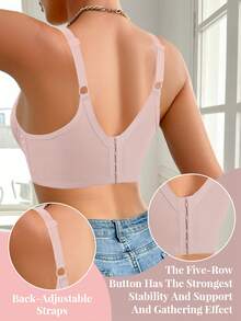 Rosa sexy Spitzen Unterwäsche, Push-Up Damen Lingerie, Anti-Rutsch bequemer BH