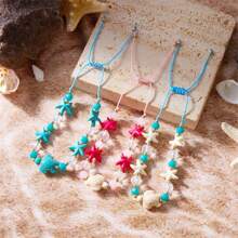 Cross-Border European And American Accessories, Bohemian Bracelets, Starfish, Shells, Conches, Rice Beads, Beaded Summer Beach Vacation Bracelets