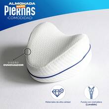 Almohada Ortopédica Viscoelástica Premium para Rodillas y Piernas, Cojín Ergonómico de Memoria con Gel Refrescante para Rodillas, Separador de Piernas Terapéutico de Espuma de Memoria Ventilación. Protección Anti-Estrés Articular Alivia Dolores y Mejora la Postura - Blanco - Ver 4