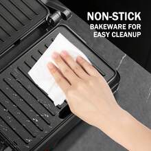 CACHOO Panini Grill Press - 2-Slice, 180° Opening, Non-Stick Aluminum Plates For Versatile Grilling, Toasting, And Cooking, Easy To Clean, Perfect For Home Kitchens, 850W, 304 Stainless Steel - 查看 5