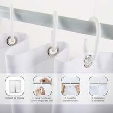 抽象棕榈叶热带浴帘套装，秋季装饰热带树叶黑金浴帘翠绿色黑金色现代植物夏威夷浴帘，带 12 个挂钩，香蕉叶抽象龟背竹棕榈丛林植物夏威夷自然，浴室配件浴室装饰家居装饰 - Tropical-03 - 查看 5