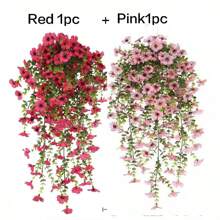 2pcs UV-Resistant Daisy Hanging Flowers - Realistic Artificial Flower Decor For Indoor And Outdoor, Perfect For Porch, Window, Yard - Easy Maintenance