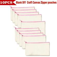 40/20/10/5pcs Set Blank Canvas Tote Bags, Digital Printing Craft DIY Handmade Gift Bag Multipurpose Set, Portable Cosmetic Bag/Toiletry Kit Travel Makeup Set, Express Love & Gratitude Gift Packtravel Essentials For Vacation Summer Holiday Back To School School Stuff Bag For School Travel Bag For Women Makeup Bag For Travel