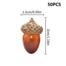 20pcs/50pcs/100pcs Artificial Mini Acorns, Fake Fruit Props Lifelike Oak Nut Plants Model Craft For Photography Props,Party Decoration,Autumn Decorations,Home Kitchen Table Decor, Thanksgiving Halloween Christmas Festival Decorative Ornaments ,Perfect For DIY Crafts, Home Decor, Party Favors,Party Favor Supplies