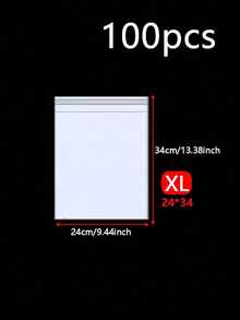 100pcs OPP Transparent Anti-Dust Self-Adhesive Plastic Bags, Multiple Sizes Available For Small Accessories, Baking, Keychains, Pendants, Cards, Holiday Gifts Packaging, Transparent Storage Bags, Packaging Bags - Clear - View 13