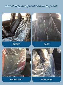 100-Pack Disposable Car Seat Covers – Universal Size Waterproof Dustproof Seat Protectors For Cars Trucks SUVs , Reusable Or Disposable Use, Prevent Oil Stains Rust Dirt Damage, Ideal For Auto Repair Shops Beauty Salons And Home Garages, Easy Fit Quick Install Tear-Off Design