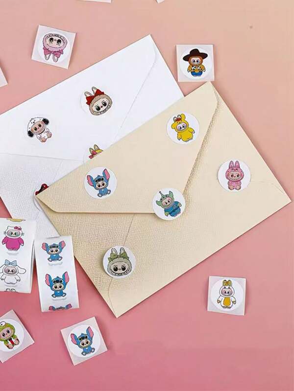 1 Roll/500pcs Handmade DIY Heart Shaped Stickers For Kitchen Decor, Packaging & Label