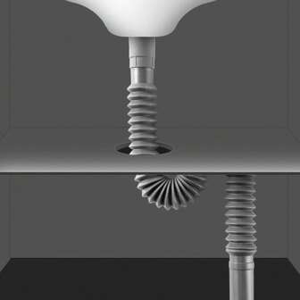 1/5 件钢丝增强排水管 - 柔性延长防臭软管，适用于厨房水槽和浴室面盆，防漏密封