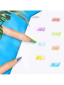 24 Pack 7-In-1 Rainbow Colored Pencils, Bulk Pencils, Perfect For Easter Basket Stuffers, Birthday Party Favors, Classroom Rewards, Goodie Bags, School Supplies, Christmas Stocking, Halloween Treats, Vibrant Multi-Colored Drawing For Crafts, Coloring Books, DIY Kits, Teacher Gifts, Student Incentives, Party Decor, Back To School - Multicolor - View 8