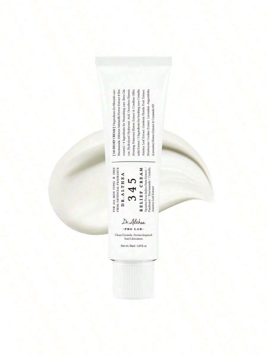 Dr. Althea 345 舒緩霜 | 每日臉部保濕霜 | 淡斑護理 | 舒緩修復和保濕，蘊含菸鹼醯胺和泛醇 | 韓國純素護膚品，適合所有膚質 | 1.7 液體盎司（1 包） - 奶油 50ml - 查看 1
