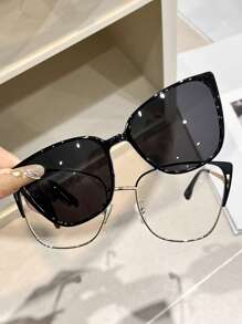 2025 New Style Clip-On Retro Metal Magnetic Adsorption + Polarized Lens Glasses For Men