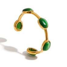 Uworld Pulsera minimalista de zirconio Caitlyn, pulsera apilable ajustable, joyería de piedra natal, regalo de aniversario, chapado en oro de 18k