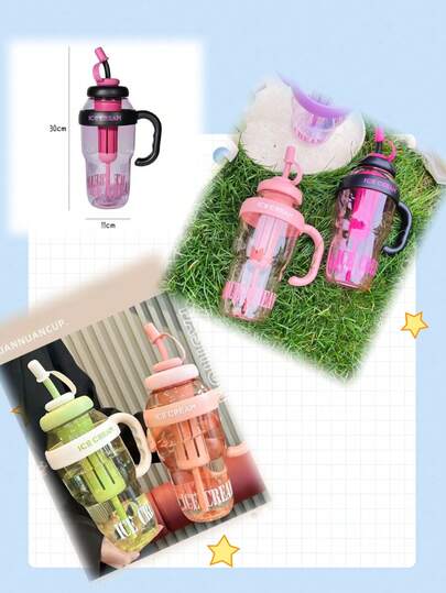 夏季便携式大容量带手柄水瓶