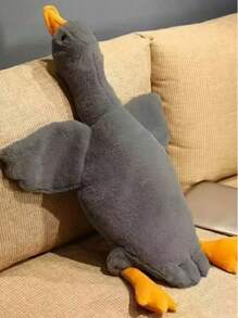 1 Stück weiches Plüsch Ente Stofftier, Weiß/Grau/Braun, Begleittier für Katzen und Hunde, hilft Hunden beim Spielen und Energieaufwand, geeignet für kleine bis mittlere Haustiere (nicht für große Haustiere empfohlen, da sie es zerkauen und beschädigen könnten)