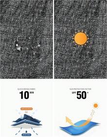 Actleis Womens Swim Shorts UPF50+ Board Shorts Quick Dry Beach Shorts Drawstring Sports Summer Bottom - Quần Jeans Đen - Xem 5