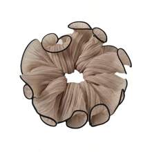 1/4 pièces Anneaux de cheveux élégants et minimalistes en tissu, boucles de cheveux plissées de couleur unie, accessoires de mode polyvalents pour un port quotidien